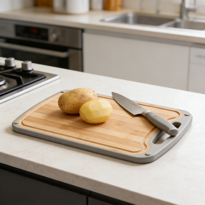 Bamboo Cutting Board Set (Large & Small, 2-Piece)