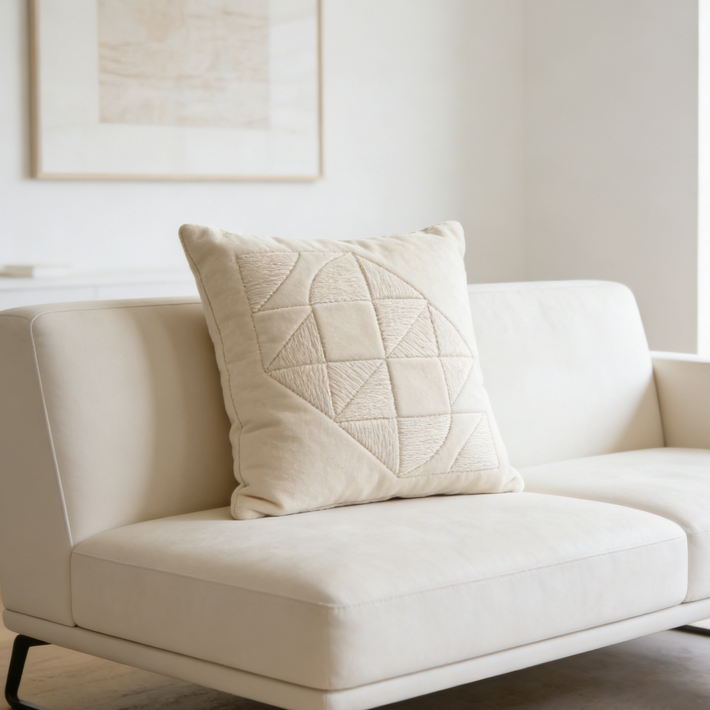 Textured Geometric Throw Pillow